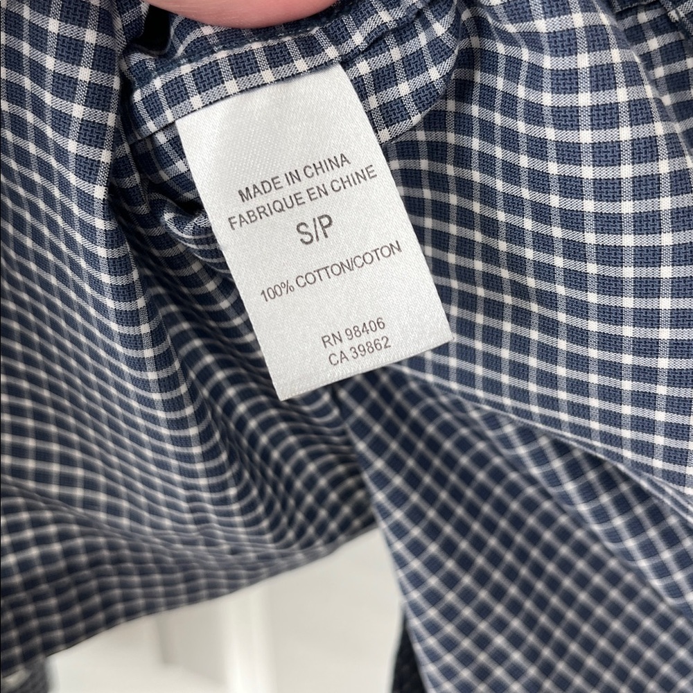 Theory Gridded Plaid Windowpane Button Front Slim… - image 5